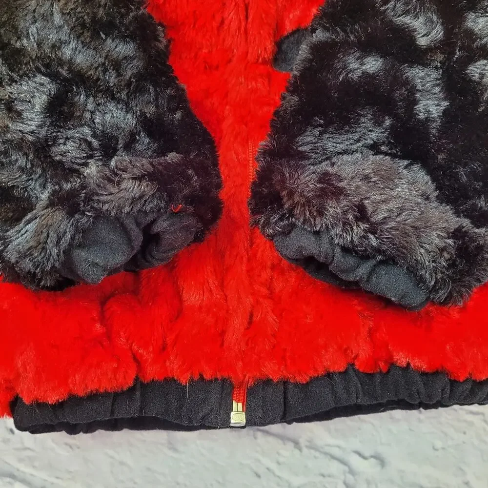 Adorably Cozy Faux Fur Ladybug Halloween Jacket Costume 24 months